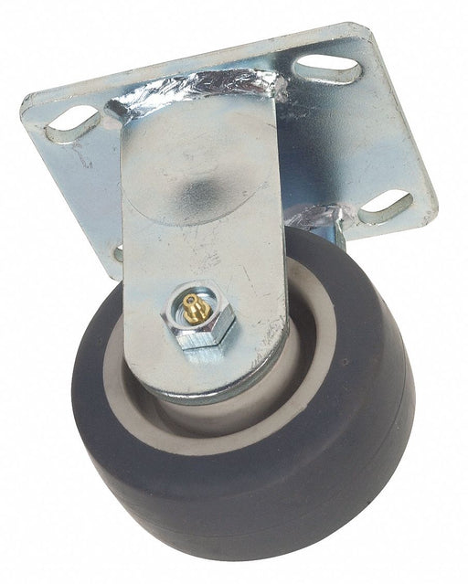 Plate Caster Rigid Rubber 5 5/8 H