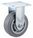 Plate Caster Rigid Rubber 6 1/2 H