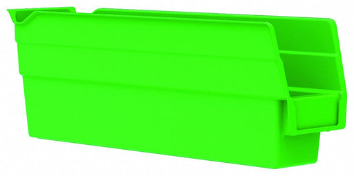 F8465 Shelf Bin Green Indstr Grd Poly 4 in