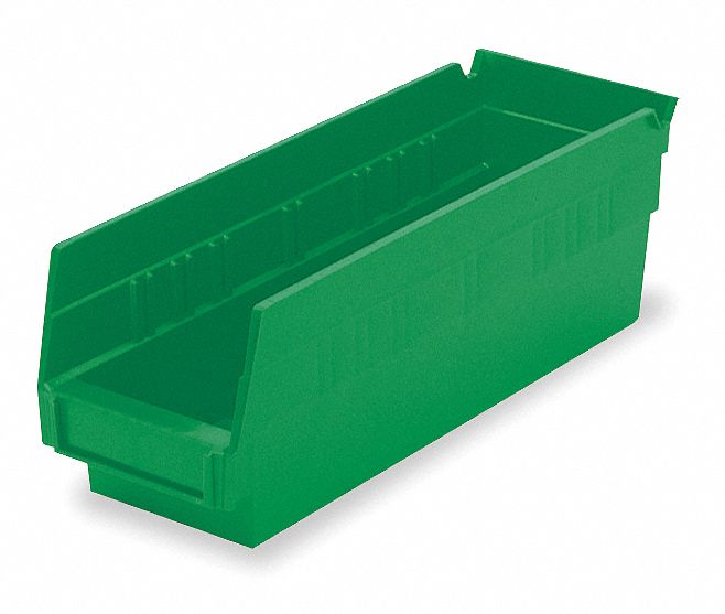 F8466 ShelfBin 11.625inL 4.125inW Plastic