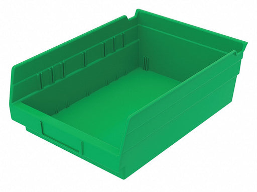 F8877 Shelf Bin Green Indstr Grd Poly 4 in