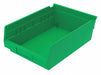 Shelf Bin Green Indstr Grd Poly 4 in
