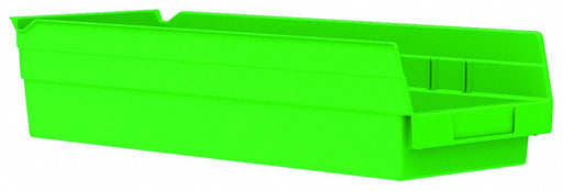 F8476 Shelf Bin Green Indstr Grd Poly 4 in
