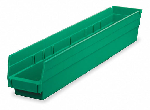 F8872 Shelf Bin Green Indstr Grd Poly 4 in