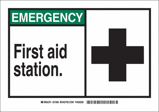 First Aid Sign 10X14 Aluminum