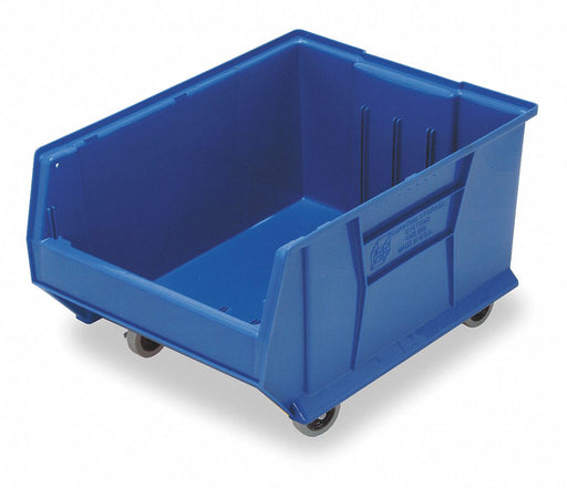 E4549 Mobile Bin Blue Polypropylene 12 in