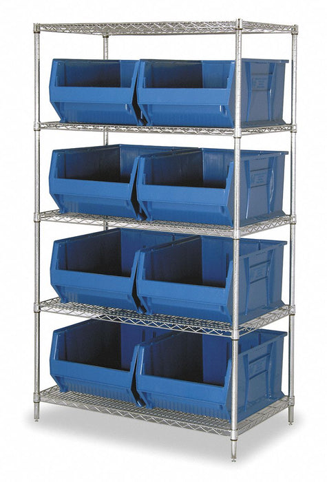 D5607 Bin Shlvng 30inx74inx42in Blue