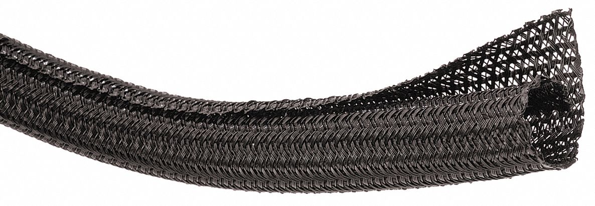 Braided Sleeving 1.000 in 7 ft Black