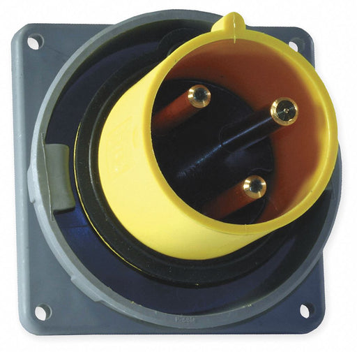 WT Pin and Sleeve Inlet Yllw 2P 3W 100 A