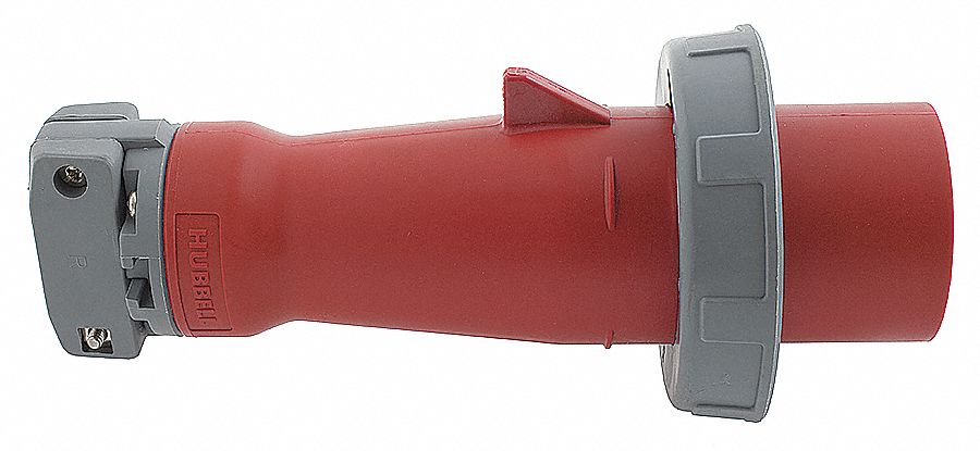 IEC Pin and Sleeve Plug 60 A Red 2Pl