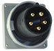 WT Pin and Sleeve Inlet Black 4P 5W 60 A