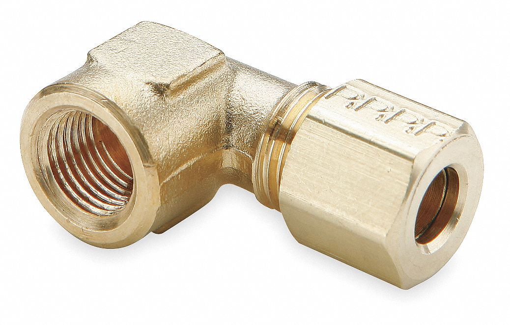 Elbow Brass Comp.3/16 FNPTF1/4 PK10