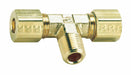 Tee Brass Comp1/4 MNPT1/8 PK10