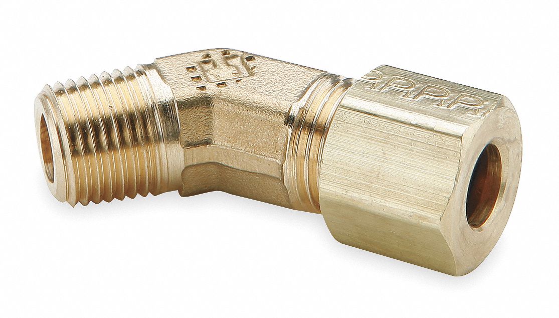 Elbow Brass Comp.3/8 MNPT3/8 PK10