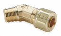 Elbow Brass Comp.3/8in Comp.1/4in PK10