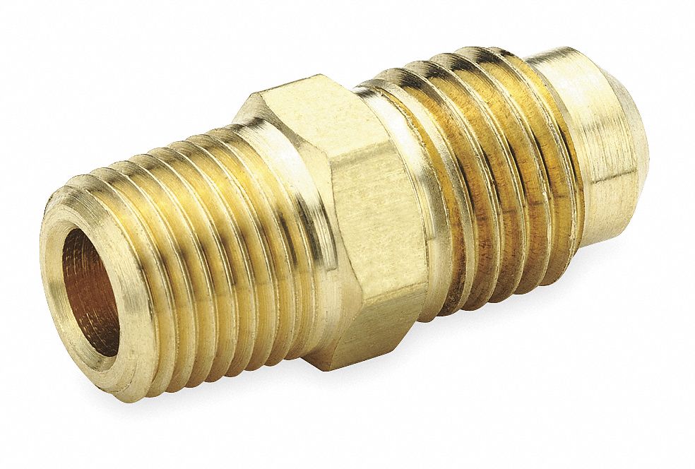 Strt Brass Flared3/16in MNPT1/8in PK10
