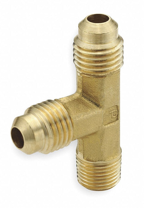 Tee Flared1/4 MNPT1/8 Flared1/4 PK10