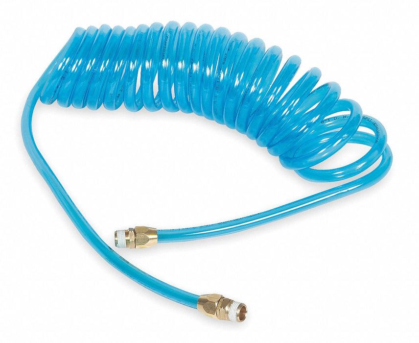 Coiled Air Hose 1/4 ID x 10 ft 125 psi