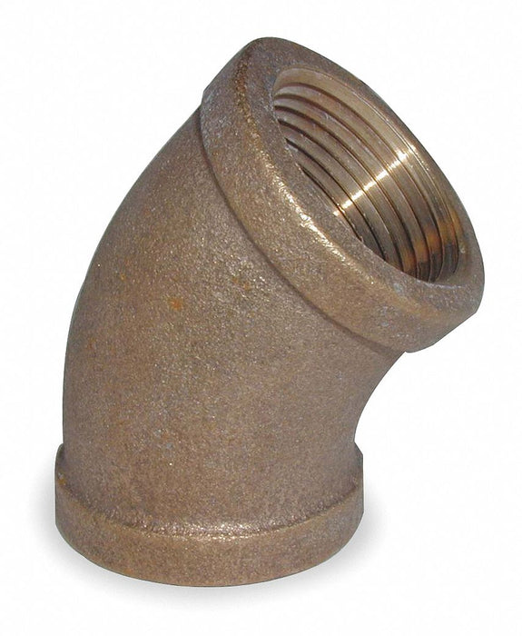 45 Elbow Red Brass 2  FNPT