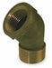 45 Street Elbow Red Brass 1/4 in