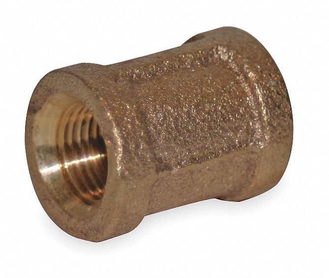 Coupling Red Brass 1/2 in FNPT