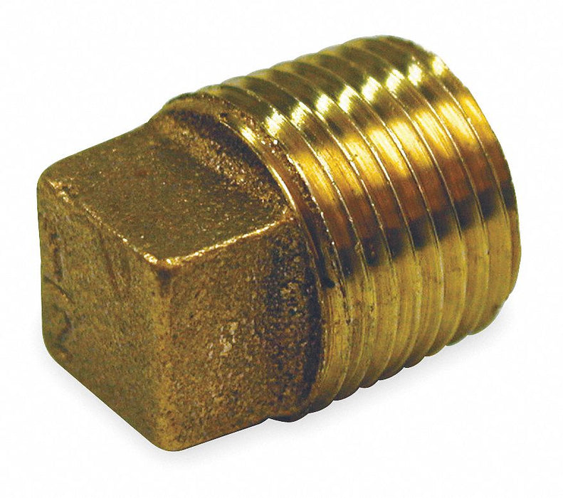 Cored Plug Red Brass 3/4 in Male NPT