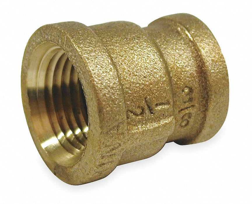 Reducing Coupling Red Brass 1/2 x 1/4 in
