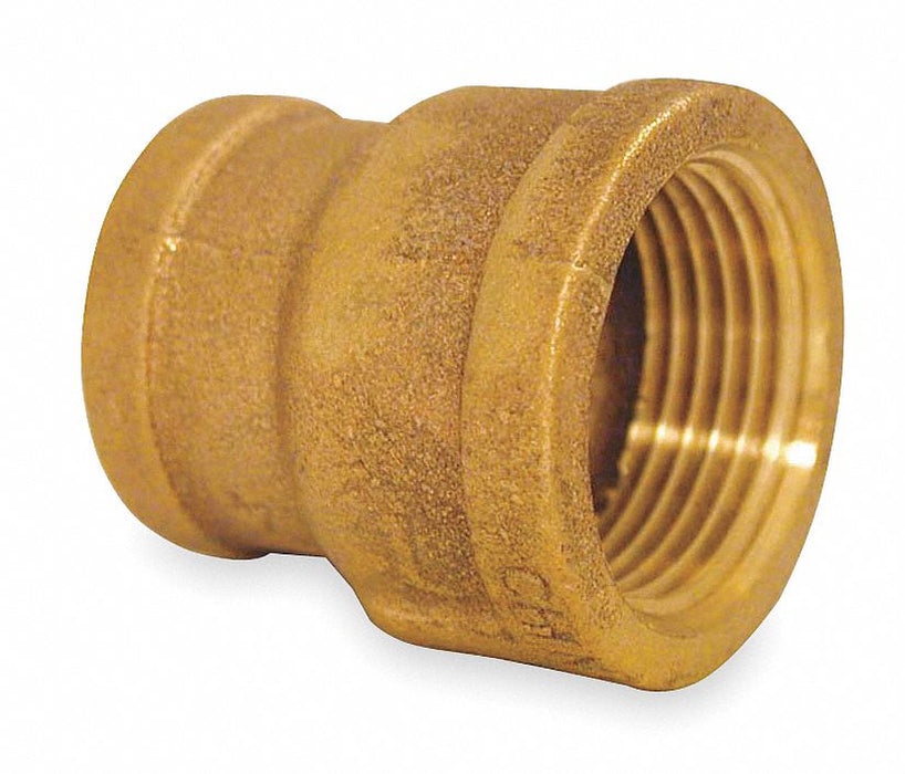 Reducing Coupling Red Brass 3/4 x 3/8 in