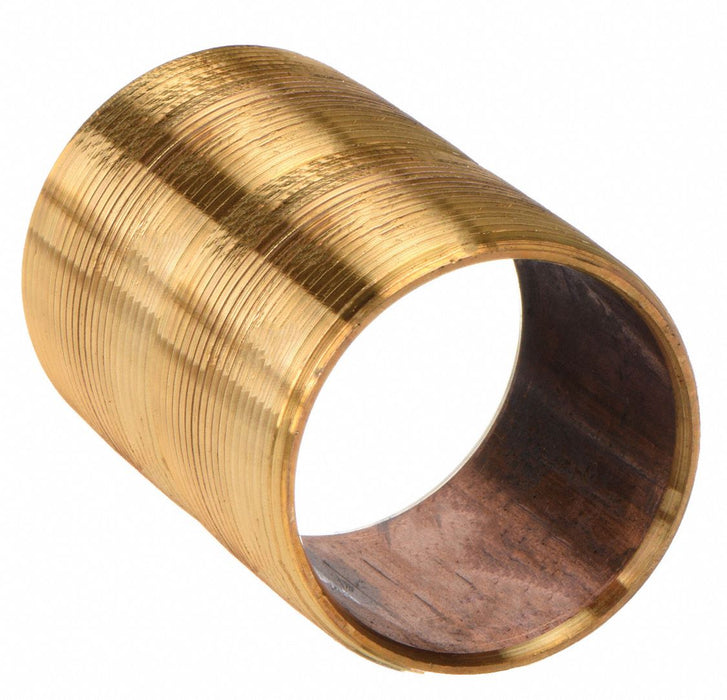 Nipple 1/8 x 3/4 In L Red Brass