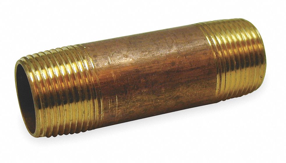 Nipple Red Brass 1/8 x 1 1/2 In Threaded