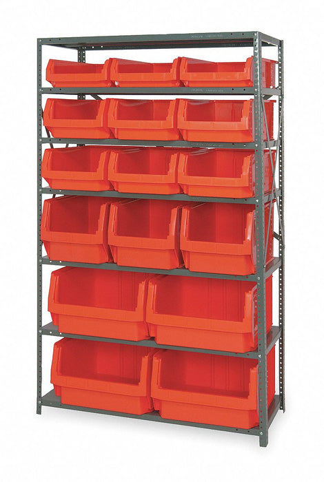 D5571 Bin Shlvng 18inx75inx42in Red