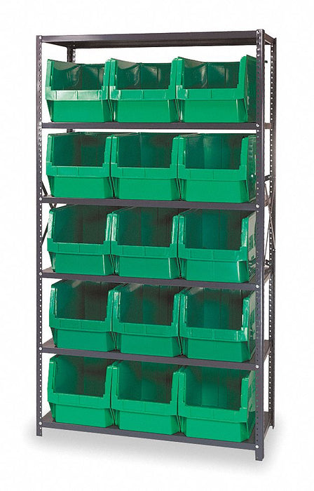 E1530 Bin Shlvng 18inx75inx42in Green