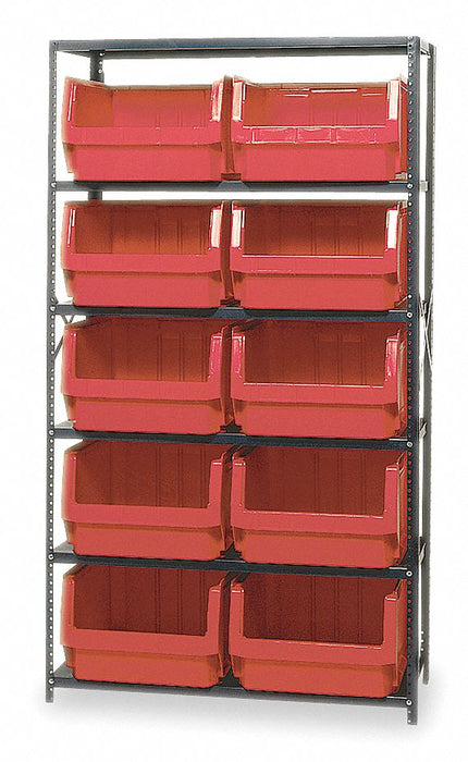E1531 Bin Shlvng 18inx75inx42in Red