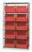E1531 Bin Shlvng 18inx75inx42in Red