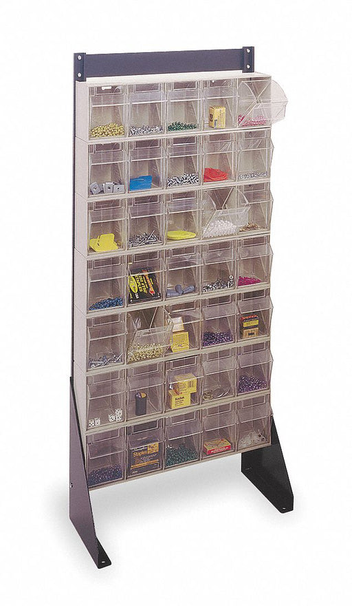 Single Sided Tip-Out Stand PwdrCtd 52 in