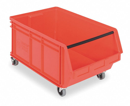 D5569 Mobile Bin Red Polypropylene 14 7/8 in