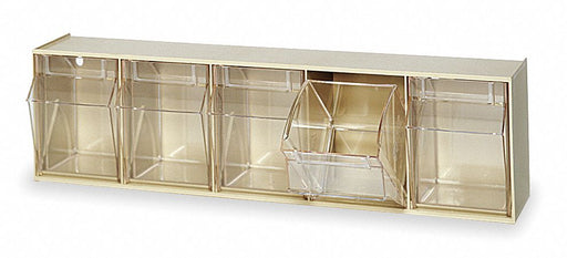 F1574 Tip-Out Bin Ivory Unfinished 6 1/2 in