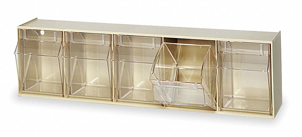 F1574 Tip-Out Bin Ivory Unfinished 6 1/2 in