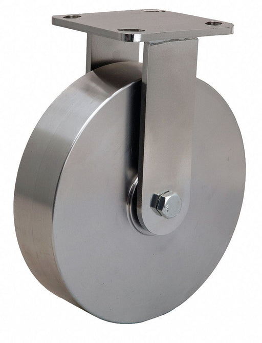 Plate Caster Rigid SS 9 1/2 H