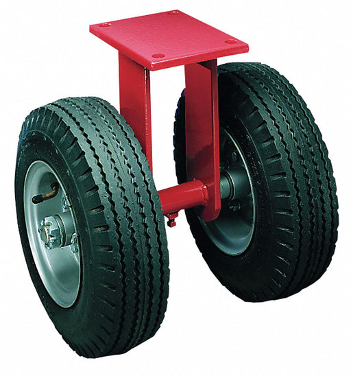 Plate Caster Rigid Rubber 18 3/4 H