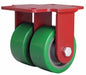 Plate Caster Rigid Rubber 9 3/4 H