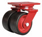 Plate Caster Swivel Rubber 5 5/8 H