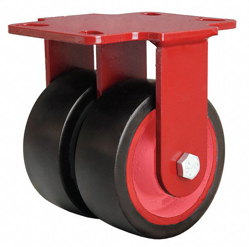 Plate Caster Rigid Rubber 5 5/8 H
