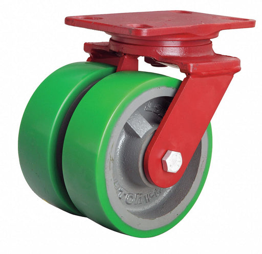 Plate Caster Swivel Polyurethane 7 3/4 H
