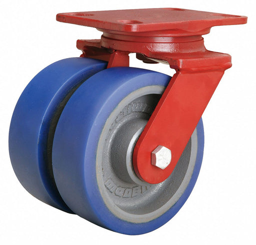 Plate Caster Swivel Polyurethane 7 3/4 H