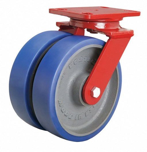 Plate Caster Swivel Polyurethane 9 3/4 H