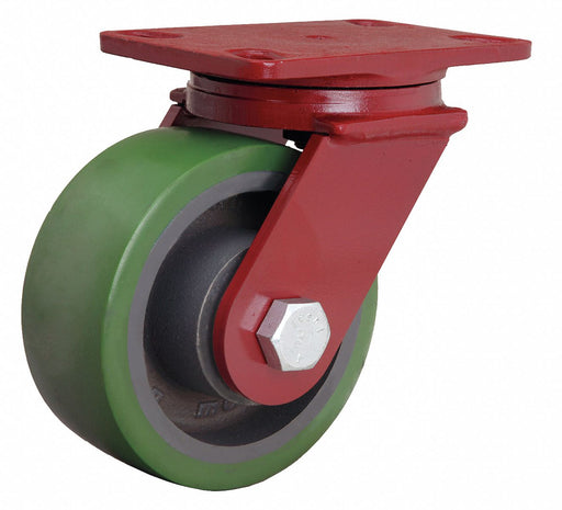 Plate Caster Swivel Polyurethane 7 1/2 H