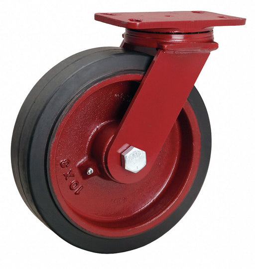 Plate Caster Swivel Rubber 11 1/2 H
