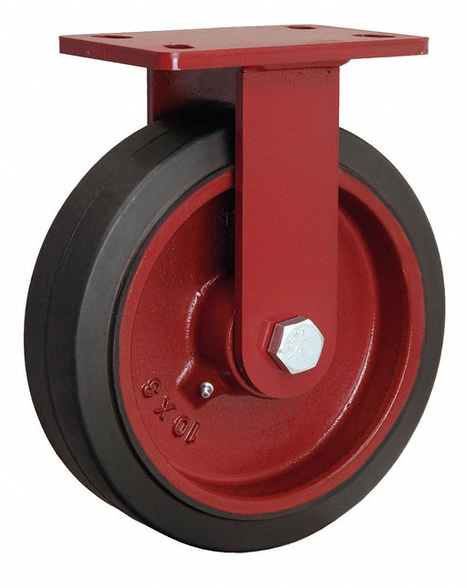 Plate Caster Rigid Rubber 11 1/2 H