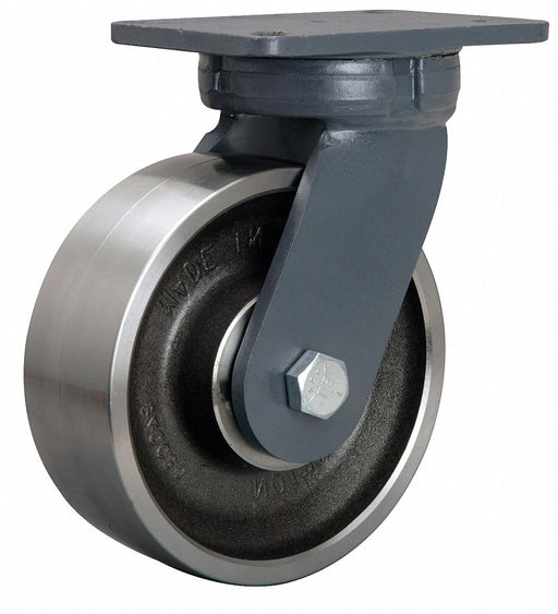 Plate Caster Swivel Steel 10 1/2 H